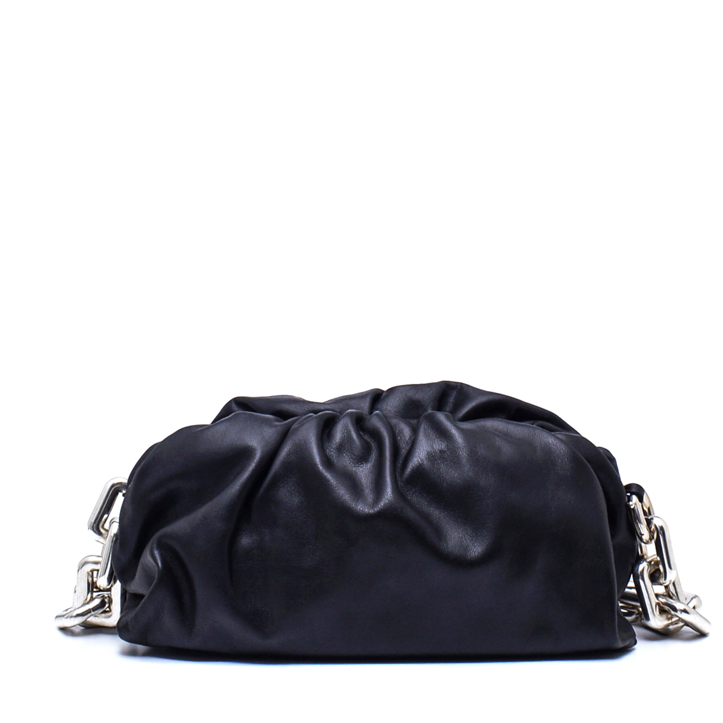 Bottega Veneta - Black Leather Chain Pouch Bag